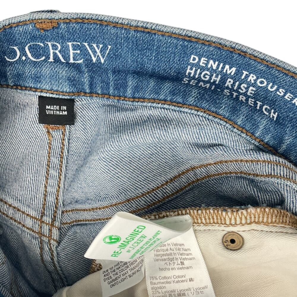 J.Crew High-Rise Blue Chambray Wash Denim Jeans Size 25 - Picture 4 of 4
